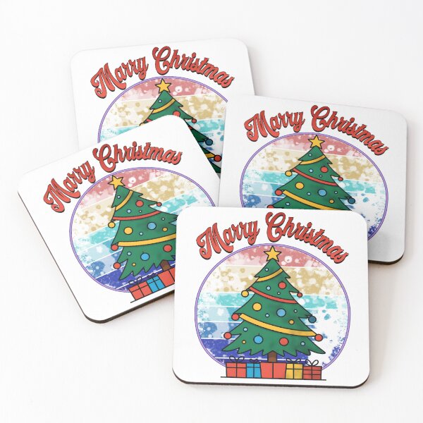 Artikelvorschau, Marry Christmas Retro Tree Colorful Holiday Art entworfen und verkauft von Conpo.