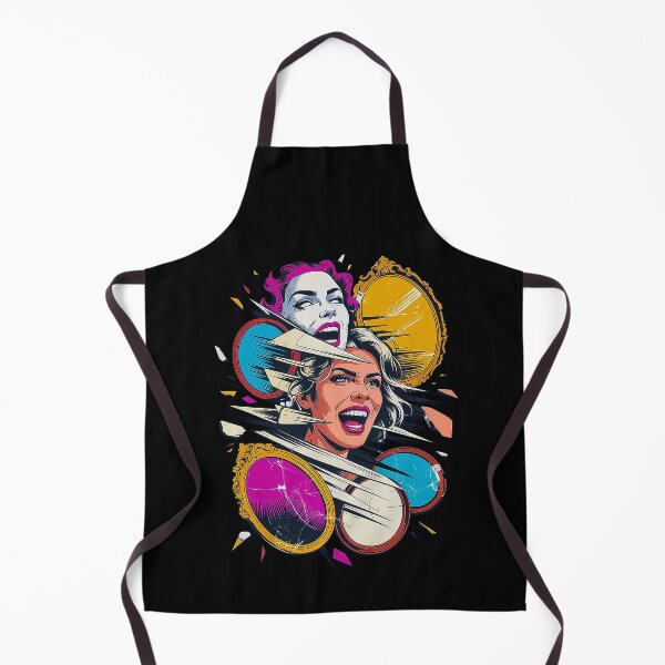 Item preview, Retro Glam Scream Women Shattered Mirror Pop Art designed and sold by Amanda's Factory.