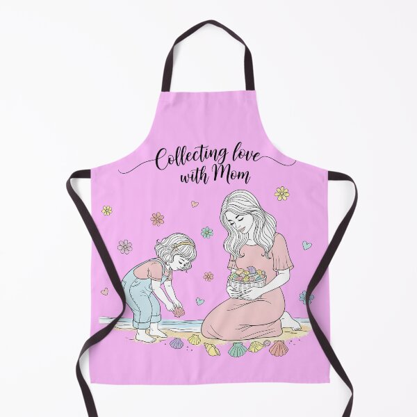 Item preview, Collecting Love with Mom – Mother and Daughter Gathering Seashells designed and sold by Sea Gem.