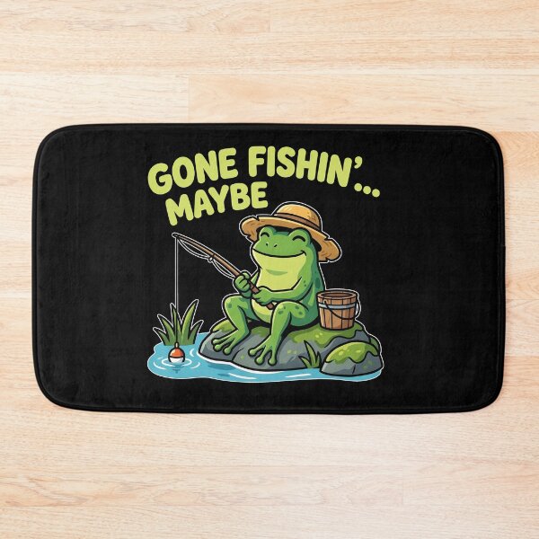 Item preview, Funny Fishing Frog – Gone Fishin’ Meme Design designed and sold by timizar.