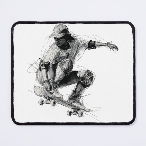 Item preview, Drawing Of Skateboarder designed and sold by OrphanSktboards.