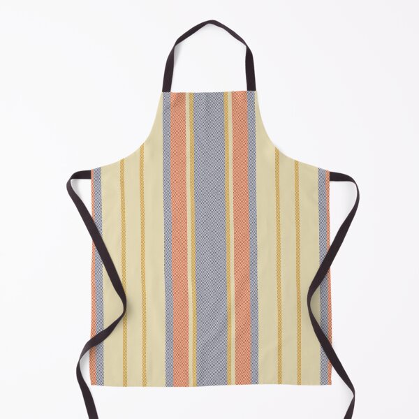 Item preview, Vintage Herringbone Stripe Pattern - Retro Blue, Orange, and Cream Vertical Stripes designed and sold by Artsy Corner.
