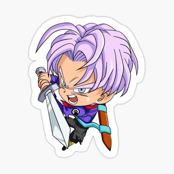 Cute Saiyan Hero with Brave Heart Sticker