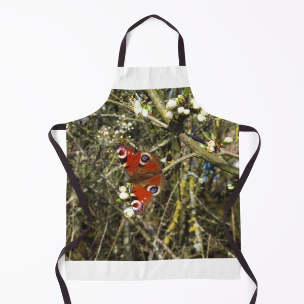 Item preview, Peacock Butterfly On Blackthorn Flowers designed and sold by wiggyofipswich.