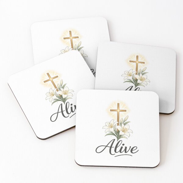 Item preview, Alive Minimal Christian Easter Cross and Lilies Design designed and sold by StyleLap.