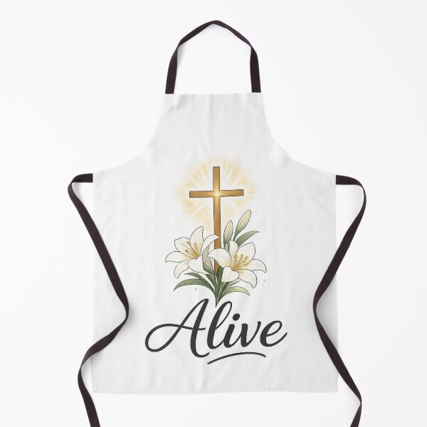 Item preview, Alive Minimal Christian Easter Cross and Lilies Design designed and sold by StyleLap.