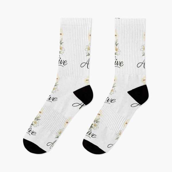 Item preview, Alive Minimal Christian Easter Cross and Lilies Design designed and sold by StyleLap.
