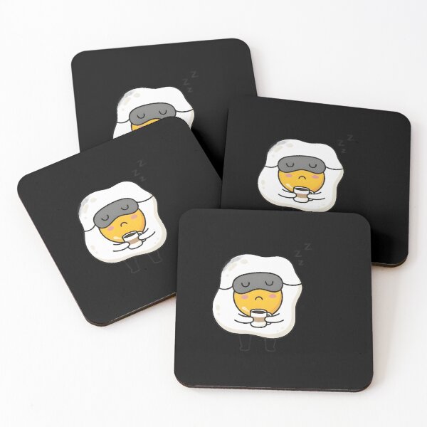 Item preview, Adorable Lazy Sleepy Fried Egg with Coffee Morning Ritual designed and sold by Trendora90.