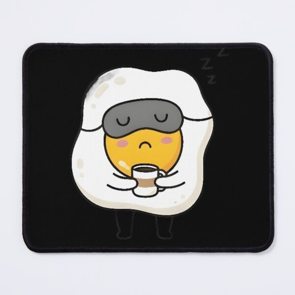 Item preview, Adorable Lazy Sleepy Fried Egg with Coffee Morning Ritual designed and sold by Trendora90.