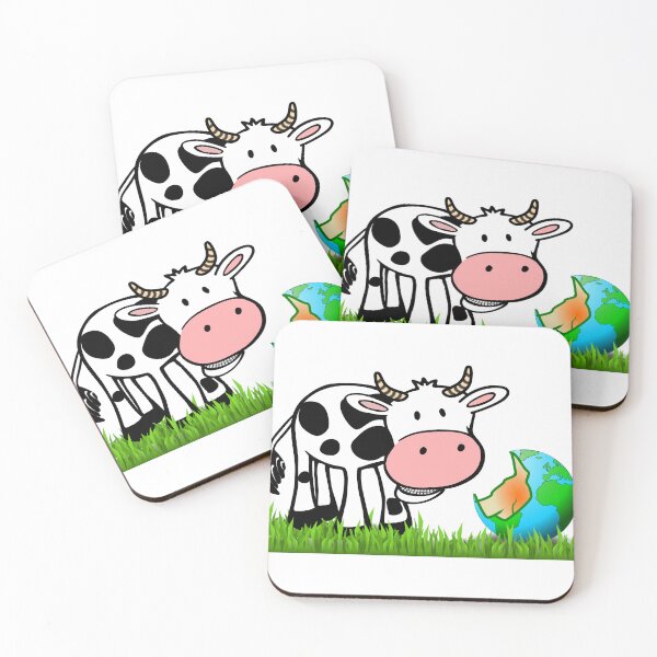 Item preview, Cartoon Cow Eats the Planet — Humor Ecology Climate Gift designed and sold by CLC54.