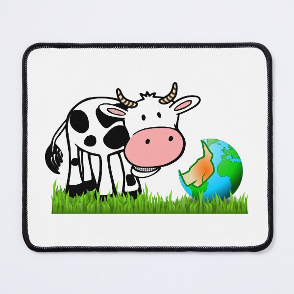 Item preview, Cartoon Cow Eats the Planet — Humor Ecology Climate Gift designed and sold by CLC54.