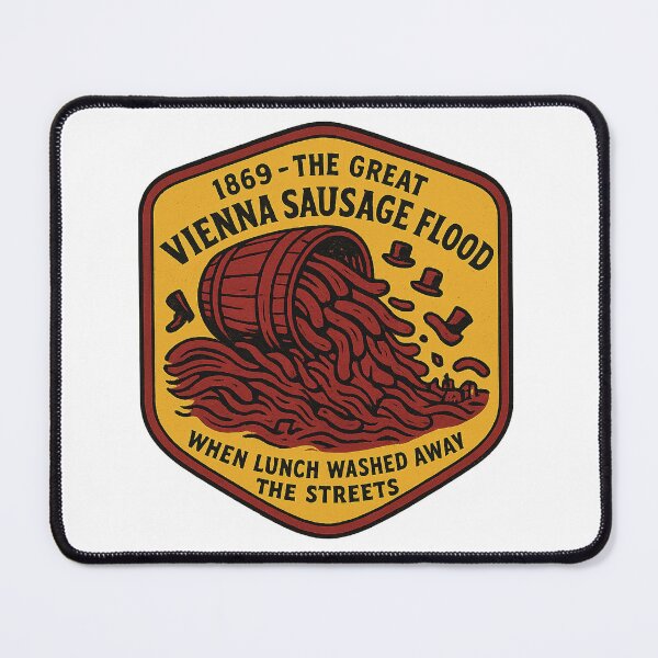 Item preview, 1869 The Great Vienna Sausage Flood Vintage Logo designed and sold by HistoriQuips.