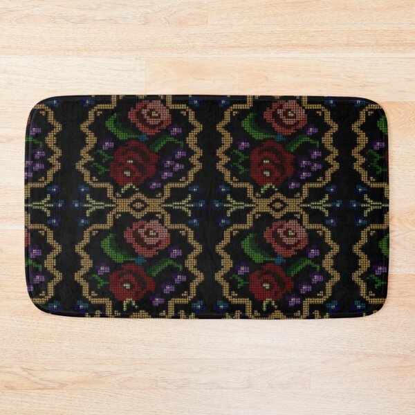 Item preview, Vintage Balkan Flower Rug Design designed and sold by CurlewShop.
