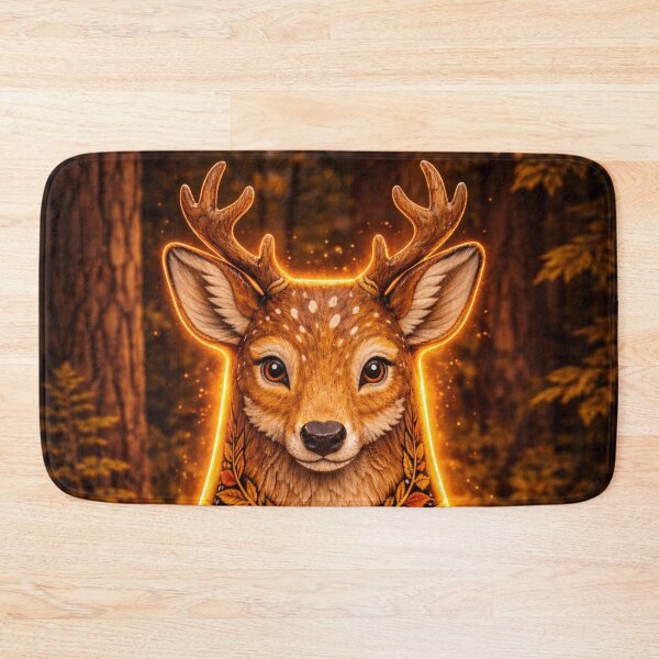 Item preview, Forest Guardian: Glowing Folk Art Deer Nesting Doll designed and sold by chihuahuashower.