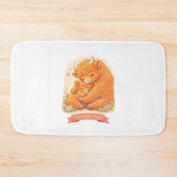 Item preview, Mommy’s Hug – Baby Highland Cow designed and sold by Creative and Humorous Arts.