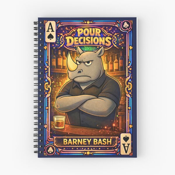 Item preview, Barney Bash – Spades Ace | Pour Decisions Character Card designed and sold by A Sinister Sly.