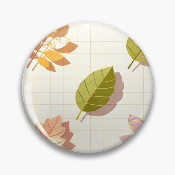 Item preview, A colorful illustration of leaves on a grid background designed and sold by Creative88Art.