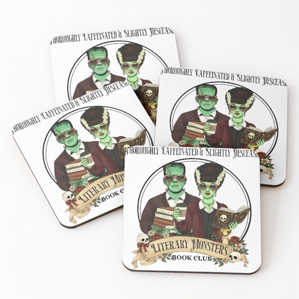 Item preview, Literary Monsters Book Club Shirt | Caffeine and Corpses Tee | Gothic Book Lover Gift | Dark Academia Frankenstein Couple | Spooky Reader Aesthetic designed and sold by MoeJoedesign .