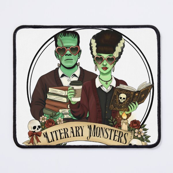 Item preview, Literary Monsters Book Club Shirt | Caffeine and Corpses Tee | Gothic Book Lover Gift | Dark Academia Frankenstein Couple | Spooky Reader Aesthetic designed and sold by MoeJoedesign .