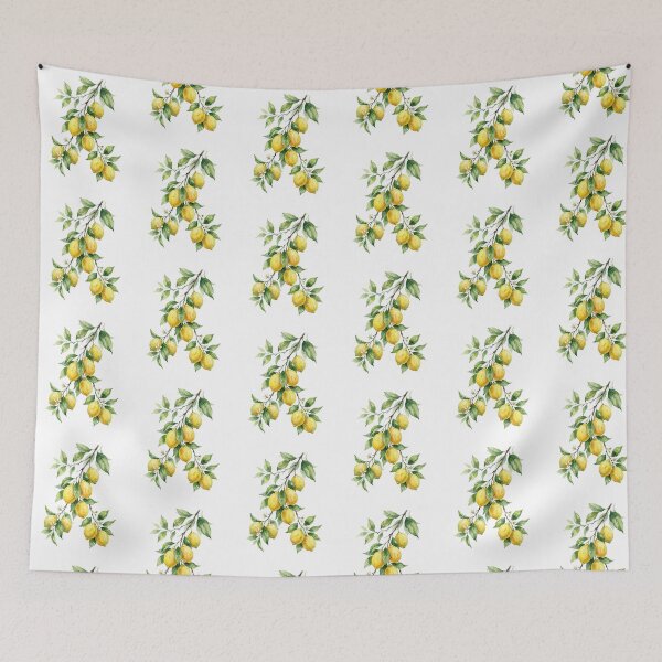 Item preview, hand painted yellow lemon - Watercolor Lemons on Branch designed and sold by SOUFIANE1991.