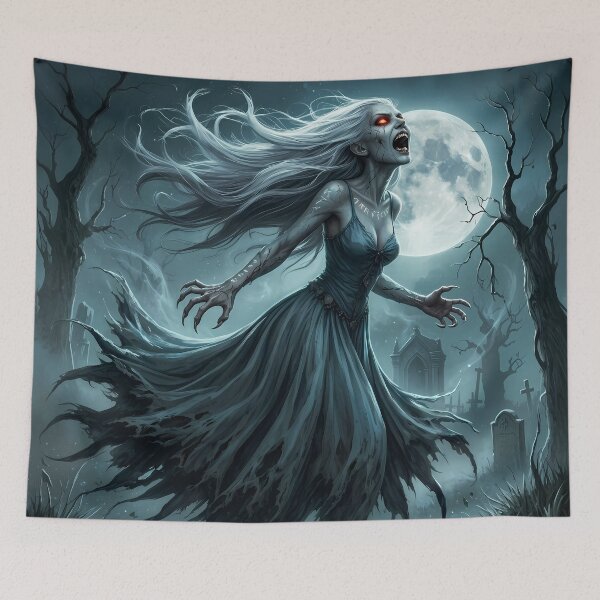 Item preview, La Llorona - Gothic Horror Art designed and sold by Lucid Dream Pixel.