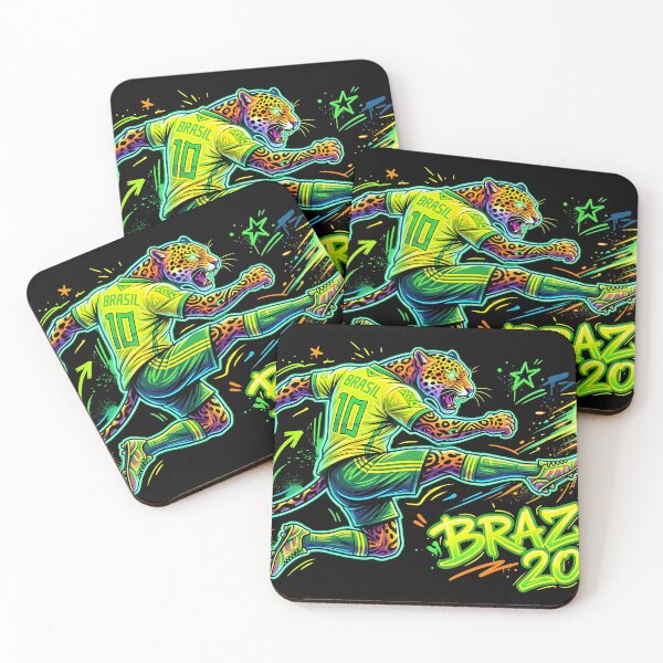Item preview, Brazil Jaguar Soccer Mascot designed and sold by Art Intelligence.