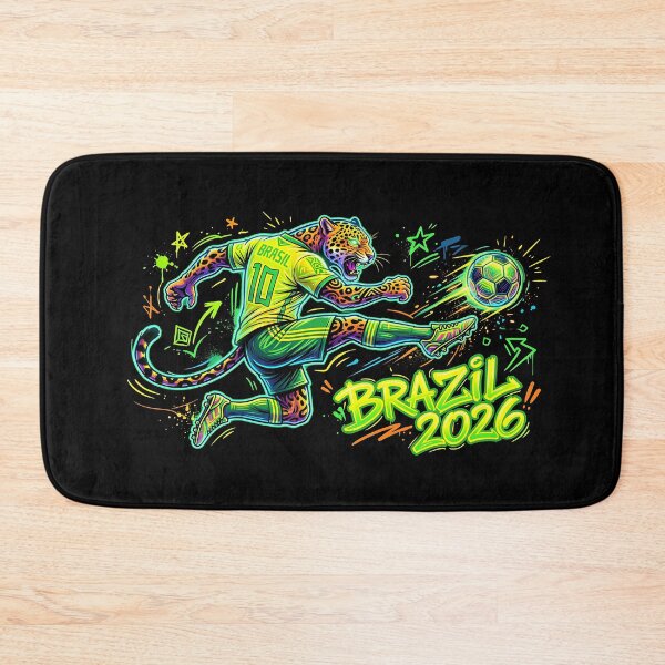 Item preview, Brazil Jaguar Soccer Mascot designed and sold by Art Intelligence.