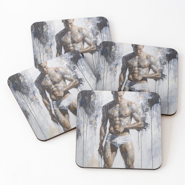 Item preview, Monochrome Male Muscle Study designed and sold by gayishdesign.