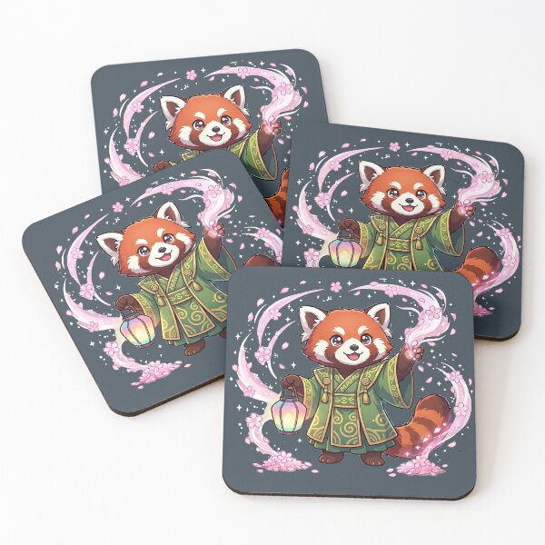 Item preview, Kawaii Red Panda Sakura Priest - Anime Magic Mascot T-Shirt designed and sold by WalterAdd.