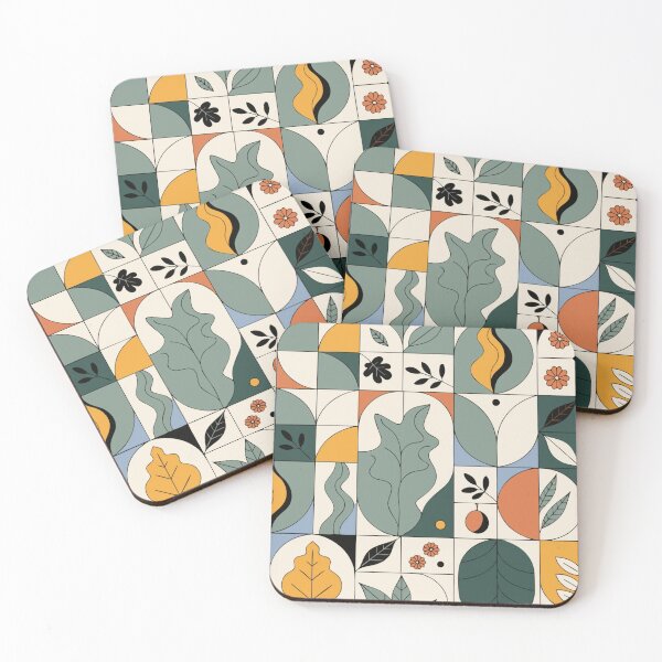 Item preview, A colorful mosaic of leaves and shapes designed and sold by Creative88Art.