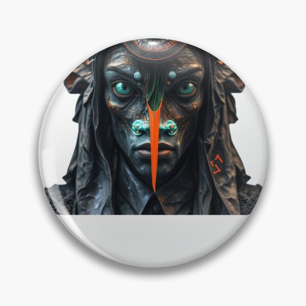 Item preview, ​The Ancient Neon Shaman - Futuristic Dark Warrior designed and sold by RickyStick.
