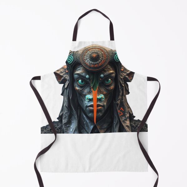 Item preview, ​The Ancient Neon Shaman - Futuristic Dark Warrior designed and sold by RickyStick.