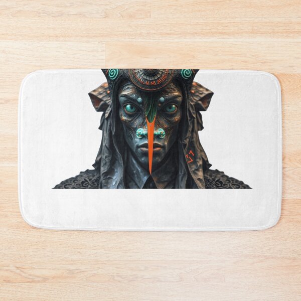 Item preview, ​The Ancient Neon Shaman - Futuristic Dark Warrior designed and sold by RickyStick.