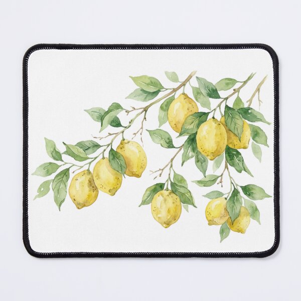 Item preview, hand painted yellow lemon - Watercolor Lemons on Branch designed and sold by SOUFIANE1991.