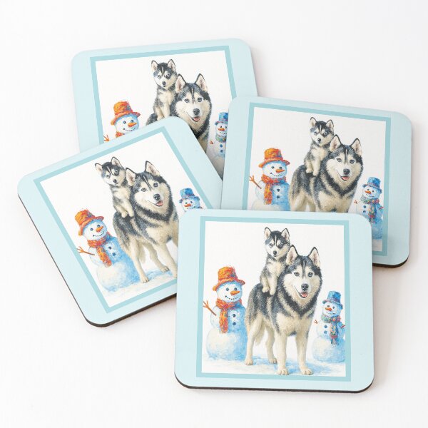 Item preview, Siberians in the snow among frozen friends designed and sold by the artedivino.