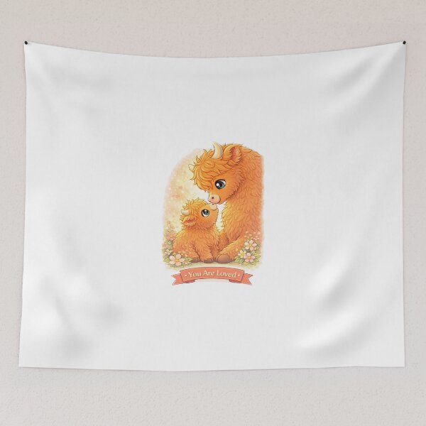 Item preview, You Are Loved – Highland Cow designed and sold by Creative and Humorous Arts.