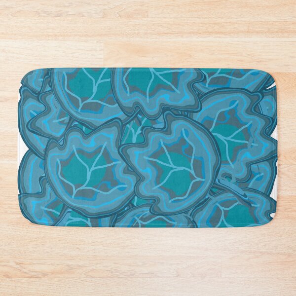 Item preview, Layered Blue Leaves Composition | Abstract Botanical Collage designed and sold by ZorianArt.