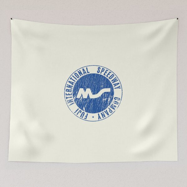 Item preview, Fuji International Speedway emblem 1960's -70's - aged, worn, blue print. designed and sold by retropetrol.