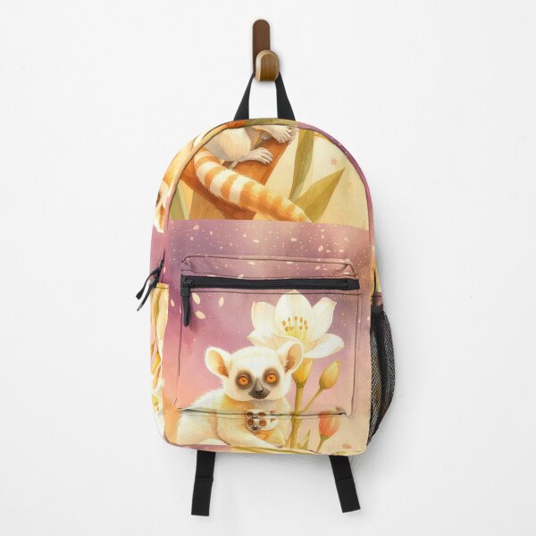 Item preview, Golden Hour Lemurs: Watercolor Tuberose & Wildlife Art designed and sold by chihuahuashower.