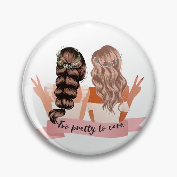 Artikelvorschau, Too Pretty To Care Best Friends Girl Desig entworfen und verkauft von trelykreativ.