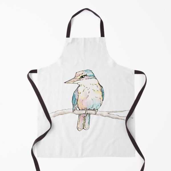 Item preview, Cute pastel Kingfisher artwork designed and sold by Moana Matron Designs.