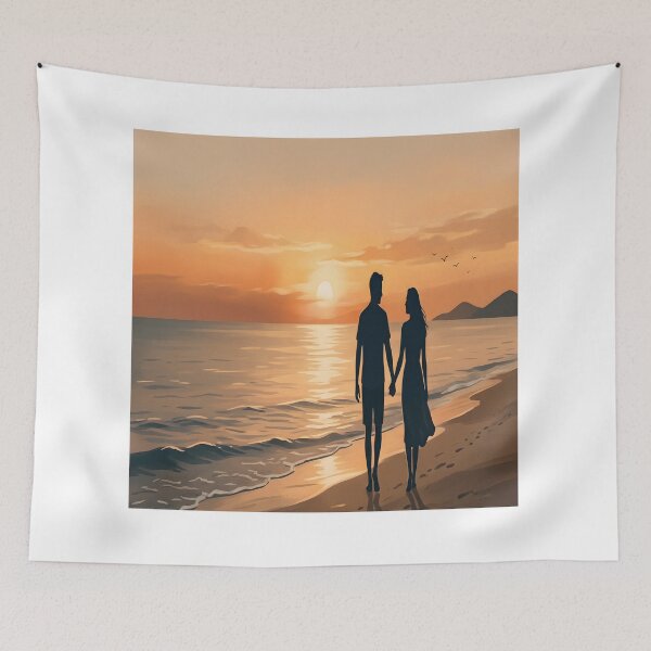 Item preview, Romantic Couple Holding Hands Sunset designed and sold by Jayara [Born To Reign].