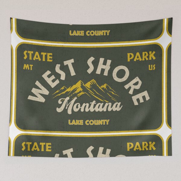 Item preview, West Shore State Park, Lake County, Montana, badge design designed and sold by Wanderful-roads.