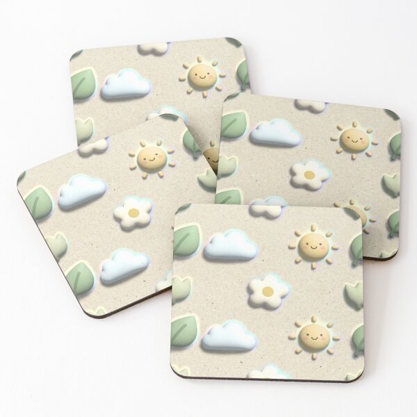 Item preview, A colorful pattern of cartoon characters on a beige background designed and sold by Creative88Art.