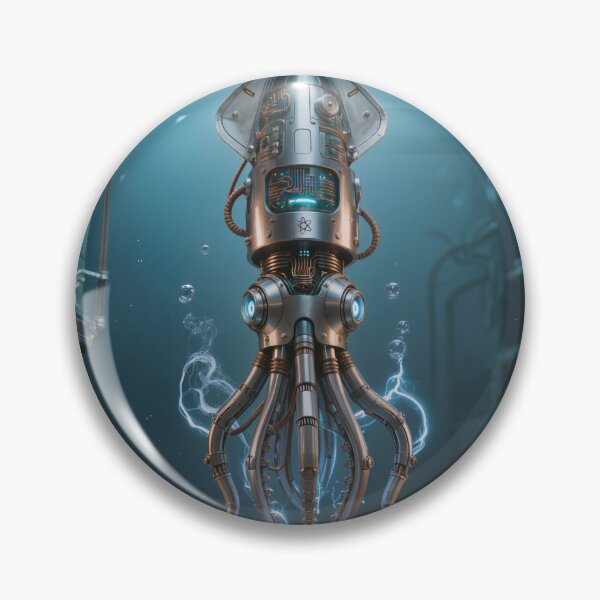 Item preview, Atompunk Robot Squid Retro Futuristic Sci-Fi designed and sold by SynthRaccoon.