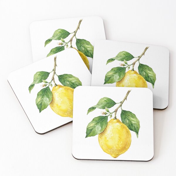 Item preview, hand painted yellow lemon - Watercolor Lemons  designed and sold by SOUFIANE1991.