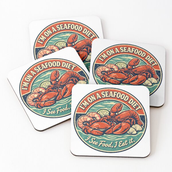 Item preview, I'm on a Seafood Diet I See Food I Eat It – Funny Food Humor Design designed and sold by rushaib.