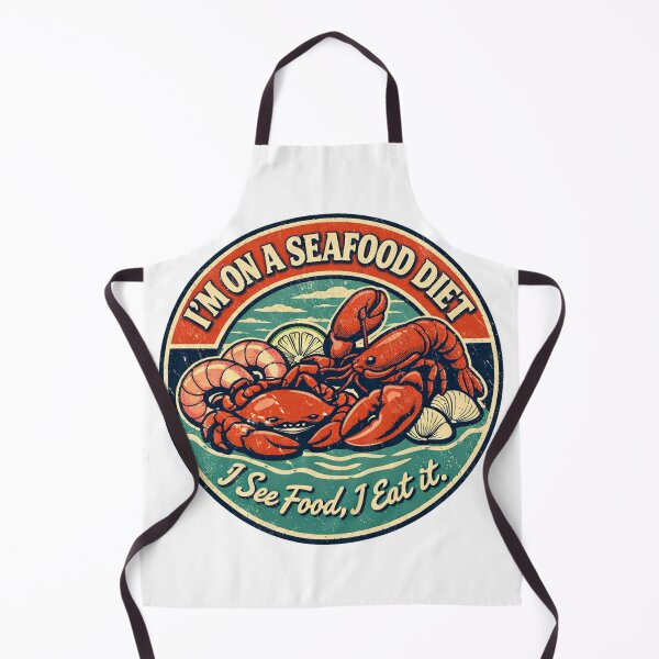 Item preview, I'm on a Seafood Diet I See Food I Eat It – Funny Food Humor Design designed and sold by rushaib.