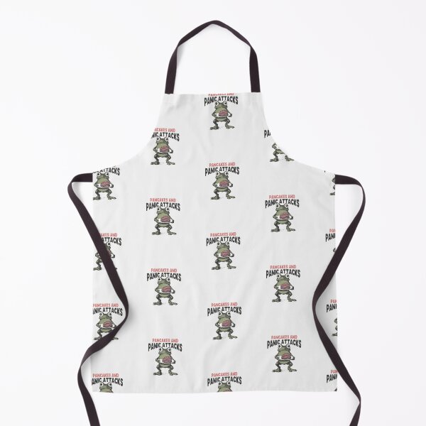 Item preview, Pancakes and Panic Attacks — Funny Retro Frog Illustration designed and sold by Colorful-Garden.