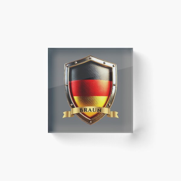 Item preview, Braun Germany Heraldic Name Shield designed and sold by Highlandkings.